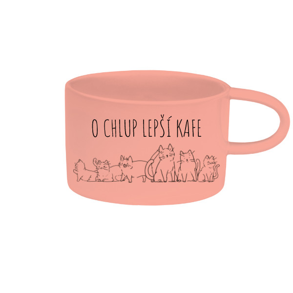 Hrnek Makronka s potiskem O chlup lepší