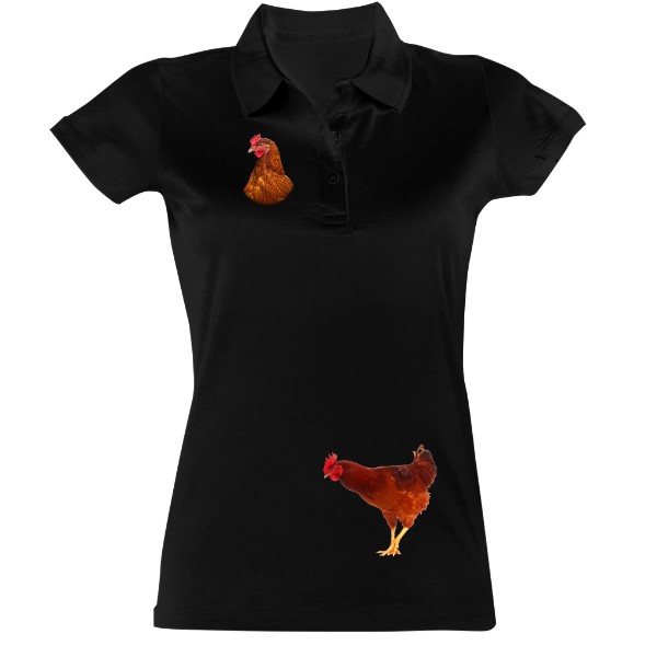 Dámská polokošile Single s potiskem Slepice