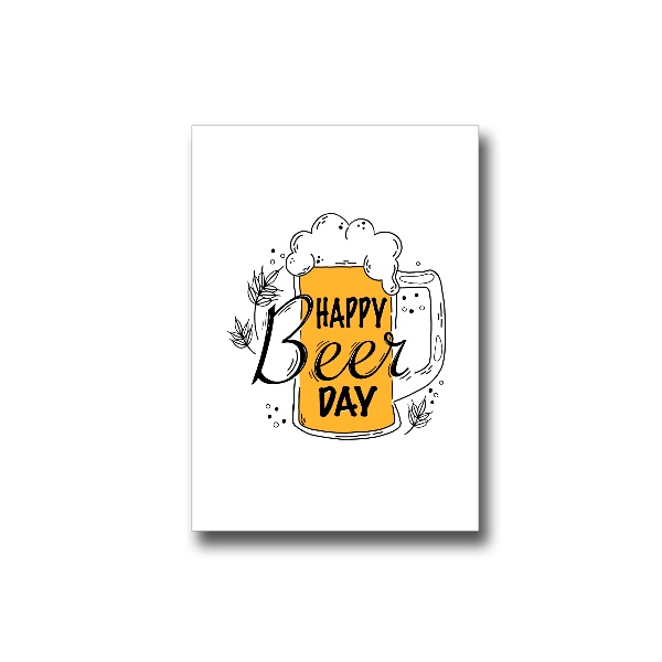 Přáníčko s potiskem Šťastné pivozeniny! 