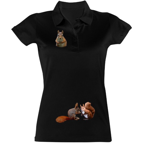 Dámská polokošile Single s potiskem Veverka